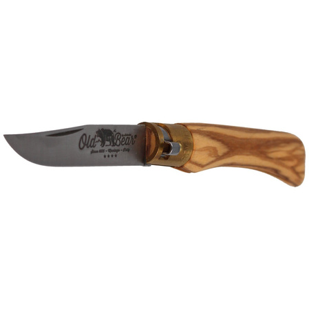 Nóż składany Antonini Old Bear Classical S Olive Wood, Satin AISI 420 (9307/17_LU)