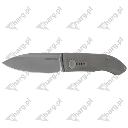 Real Steel Stella Premium Gray Titanium, Satin S35VN by Poltergeist Works (9052)