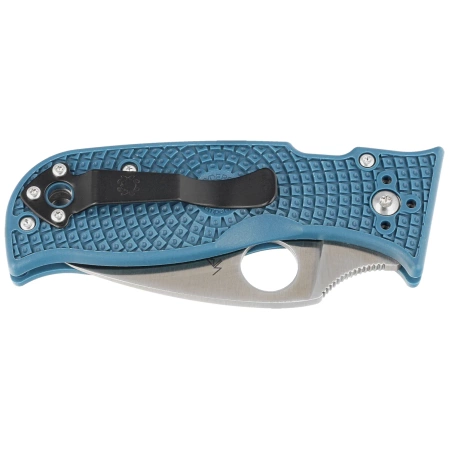 Nóż składany Spyderco Lil' Temperance 3 Lightweight Blue FRN, Satin Plain K390 by Sal Glesser (C69PBL3K390)