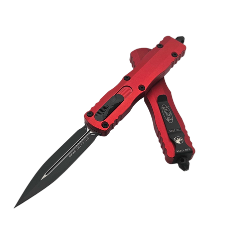Microtech Dirac Delta D/E OTF Knife Red Aluminum, Black M390 by Tony Marfione (227-1RD)