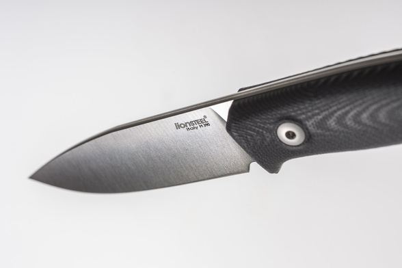LionSteel Bushcraft Knife G10 Black, Satin Blade (M1 GBK)