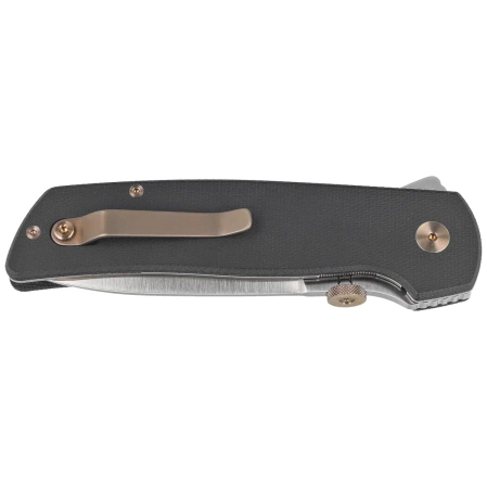 Fox Original Gangster Black Micarta, Satin MagnaCut by Bob Terzuola Knife (FX-ATC-OG01 LMB)