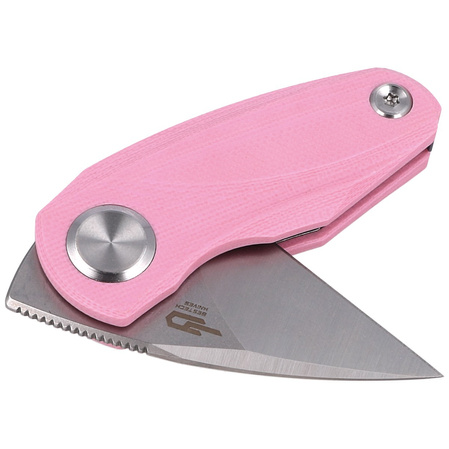 Bestech Knife Tulip Pink G10, Satin / Stonewash 14C28N by Ostap Hel (BG38E)