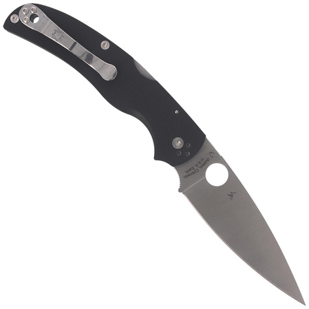 Spyderco Native Chief G10 Black, Satin Plain CPM S30V by Sal, Eric Glesser (C244GP)