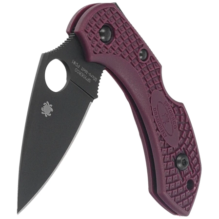 Spyderco DragonFly 2 Sprint Run Burgundy FRN, TiCN Micro-Melt PD#1 by Sal Glesser Knife (C28BGBK2)