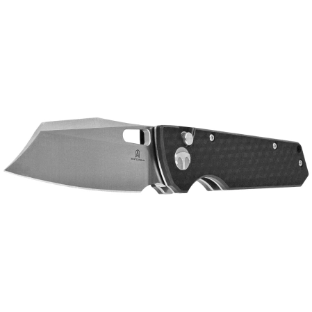Nóż składany Bestechman Guardian Black G10 w/ Carbon Fiber Pattern, Satin D2 (BMK11B)