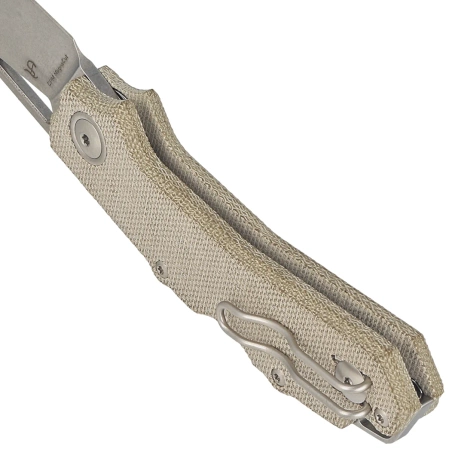 Viper Alfa Knife Green Canvas Micarta, Stonewashed MagnaCut by Simone Tonolli (V6022CG)