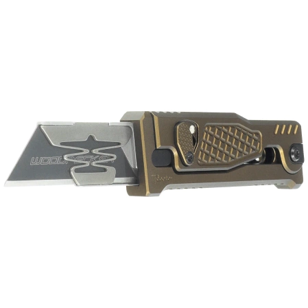 Nóż grawitacyjny OTF Reate EXO-U-V2 Diamond Pattern Bronze Aluminium, Stainless Steel (EXO-U-V2 DPB)
