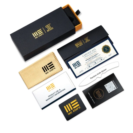 Nóż składany WeKnife 702XI LE No 149/150 Gray Integral Titanium/Jungle Wear Fat Carbon, Stonewashed M390 (WE07B-4)