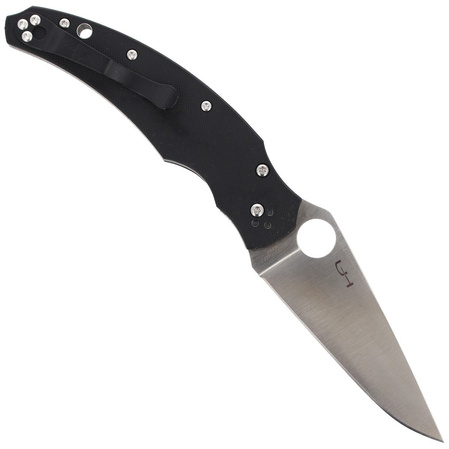 Nóż składany Spyderco Opus Black G-10 Plain (C218GP)