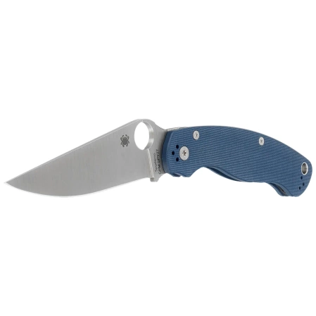 Spyderco Military 2 Cobalt Blue G10, Satin CPM SPY27 by Sal, Eric Glesser (C36GPCBL2)
