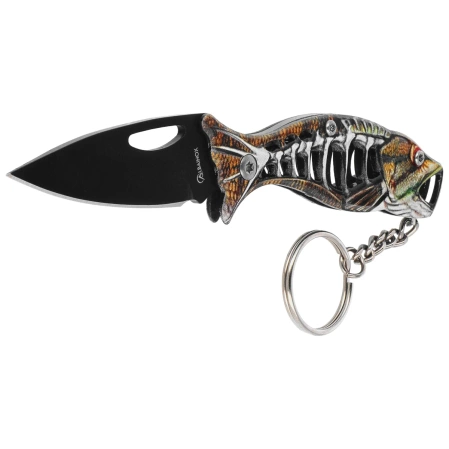 Nóż wędkarski brelok Martinez Albainox Golden Aluminium, Black 3Cr13Mov (18504-GD)
