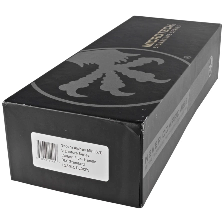 Microtech Socom Alpha Mini S/E Signature Black Carbon Fiber, Black DLC M390 by Tony Marfione (113M-1DLCCFS)