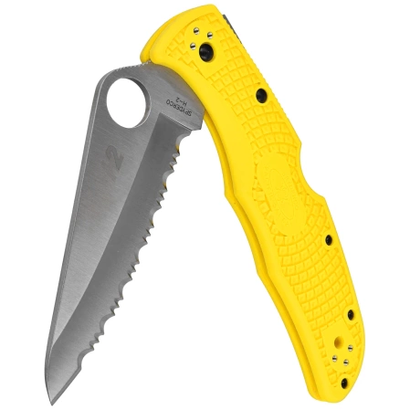 Spyderco Pacific Salt 2 FRN Yellow, Spyder H2 Knife (C91SYL2)