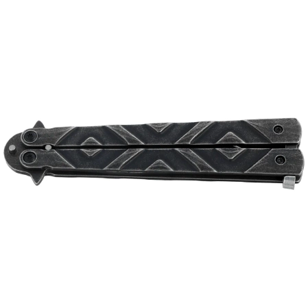 Martinez Albainox Balisong Knife Gray Stone Steel, Gray Stonewashed 3Cr13MoV (02105)