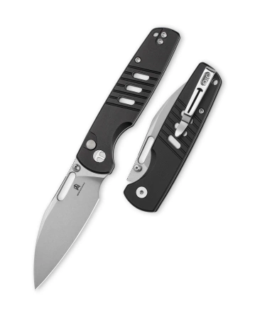 Bestechman Vector Knife Black Aluminum, Stonewashed D2 (BMK15A)