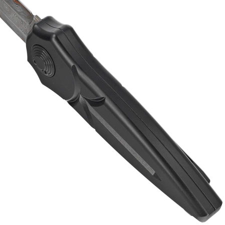 Nóż grawitacyjny Paragon Warlock-X Convergence Black Aluminium, Damascus Baker Forge Raindrop Gomai Copper Shim 80CRV (WLOCX-CV-B-BFD)