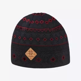 Kama Knitted 100% Merino Wool / Polycolon Band Beanie, Graphite (A142-111)