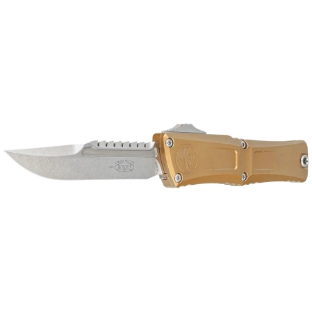 Nóż automatyczny OTF Microtech Combat Troodon Gen III Interceptor Signature Tan Aluminium, Stonewashed M390MK by Tony Marfione (1217-10TAS)