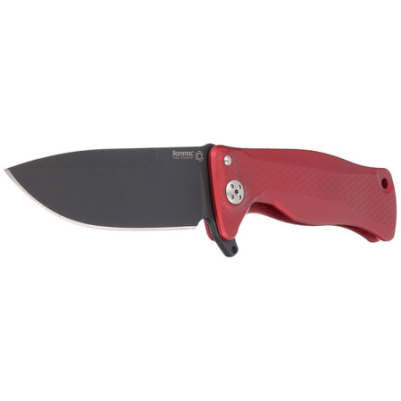 Nóż składany LionSteel SR11A Red Aluminium, Black Sleipner by Molletta (SR11A RB)