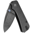 Nóż składany Civivi Baby Banter Twill Carbon Fiber overlay on Black G10, Black Hand Rubbed Damascus by Ben Petersen (C19068S-DS1)