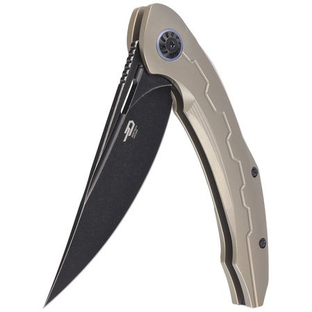 Nóż składany Bestech Marukka Bronze Titanium, Black Stonewashed M390 by Kombou (BT2002C)