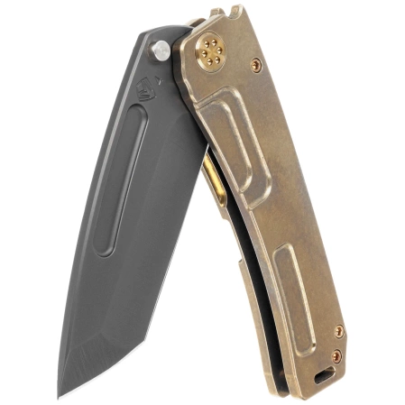 Nóż składany Medford Marauder-H T/E Bronze Titanium, Bronze HW/Clip, Black DLC S45VN by Greg Medford (MK045SPD-36A1-T1CP-BP)