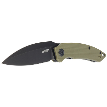 Nóż składany Kubey Knife Leaf Green G10, Black Stonewashed AUS-10 by Tiguass (KU333C)