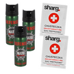 Zestaw 3x Gaz pieprzowy Sharg Nato Defence Gel 2mln Cone 50ml + 2x chusteczka dekontaminacyjna (41050-C)