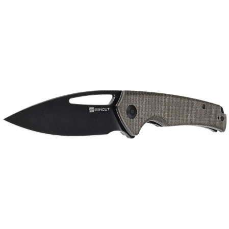 Nóż składany Sencut Mims Dark Green Canvas Micarta, Black Stonewashed 9Cr18MoV (S21013-3)