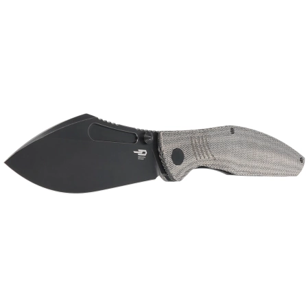 Nóż składany Bestech Lockness Black Canvas Micarta/Titanium, Black Stonewashed M390 by Koens Craft (BT2205F)