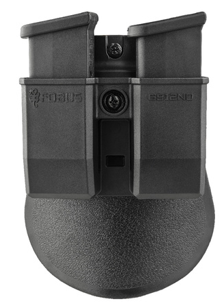 Fobus Double Magazine Pouch for Single-Stack 9mm Mag: Glock 43, 43X, 48, S&W Shield, Sig P365, Springfield XDS, Ruger (6912ND)