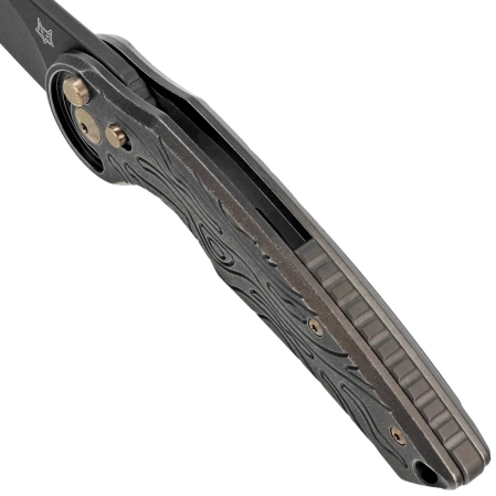 Nóż składany Fox Jupiter Black Titanium, Stonewashed PVD M390 by Denis Simonutti (FX-555 TIBR)