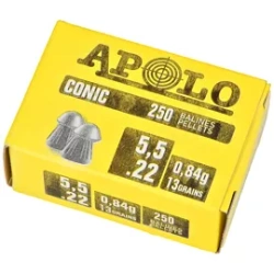 Apolo Conic AirGun Pellets .22/5.5 mm, 250 pcs 0.84g/13.0gr (11002)