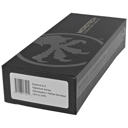 Microtech Daytona S/E Signature OTF Knife Black Aluminum, Apocalyptic P/S M390 by Tony Marfione (124-11APS)