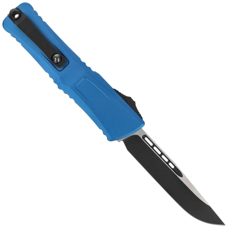 Microtech Combat Troodon Gen III S/E OTF Knife Blue Aluminum, Black M390MK by Tony Marfione (1143-1BL)
