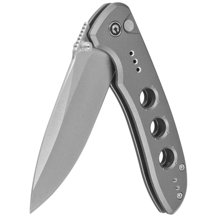 Civivi Hyperpulse Gray Aluminum Knife, Satin 14C28N (C23087A-3)