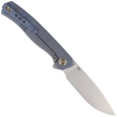 WE Knife Seer LE No 011/610 Blue Titanium, Rubber Silver CPM 20CV knife (WE20015-2)