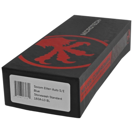 Microtech Socom Elite Auto S/E Automatic Knife Blue Aluminum, Stonewashed M390 by Tony Marfione (160A-10BL)