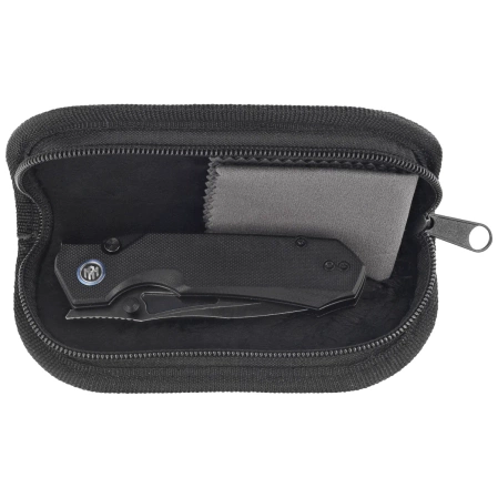 Nóż składany Remette Rhino Black G10, Black Stonewashed Titanium D2 (RNDG1)