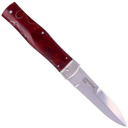 Mikov Predator Red Raffir, Mirror N690 Knife (241-BRa-1/KP Red)
