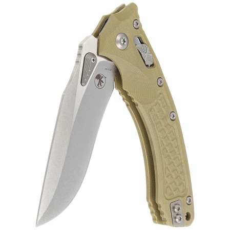 Nóż składany Microtech Amphibian Ram-Lok S/E Frag OD Green G10, Stonewashed M390MK by Tony Marfione (137RL-10FRGTOD)