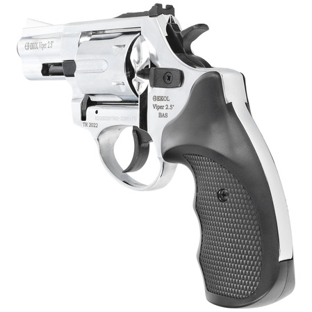 BAS Voltran Ekol Viper 2.5'' Shiny cal alarm revolver .22 Long Blanc