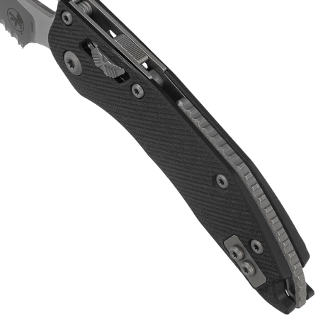 Nóż składany Microtech Stitch Ram-Lok S/E Black Fluted G10, Apocalyptic P/S M390MK by Borka Blades and Tony Marfione (169RL-11APFLGTBK)