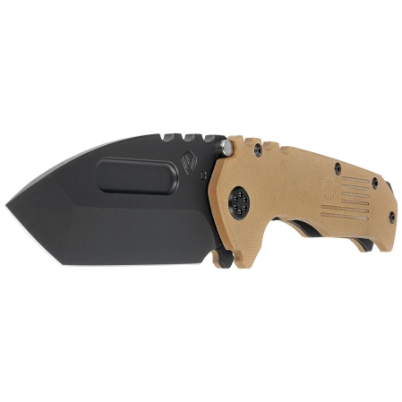 Nóż składany Medford Praetorian Scout M/P Coyote G10, Black DLC HW/Clip, Black DLC D2 by Greg Medford (MKM30DPT-0909-TPCP-BP)