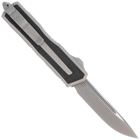 Microtech Scarab II Gen III S/E OTF Knife Natural Clear Aluminum, Apocalyptic M390MK by Tony Marfione (1278-10APNC)