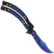 Martinez Albainox Balisong Knife Blue ABS/Black Steel, Colorful Blue 3Cr13Mov (02129)