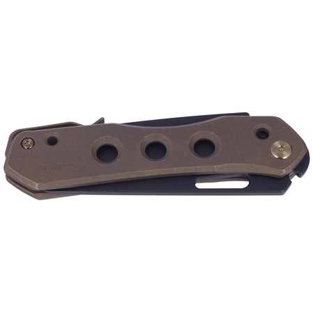 Nóż składany WE Knife Vision R Bronze Titanium, Black Stonewashed CPM 20CV by Snecx Tan (WE21031-4)