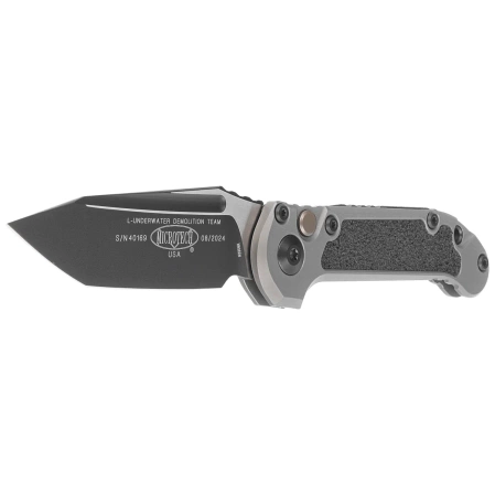 Microtech LUDT Gen III T/E Automatic Knife Natural Clear Aluminum, Black M390MK by Tony Marfione (1136-1NC)