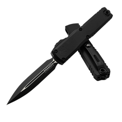 Nóż automatyczny OTF Microtech Ultratech Gen IV D/E Black Aluminium, Tactical M390MK by Tony Marfione (11224-1T)